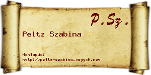 Peltz Szabina névjegykártya